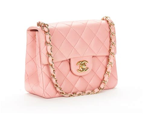 Small classic handbag, Lambskin, pink — Fashion 